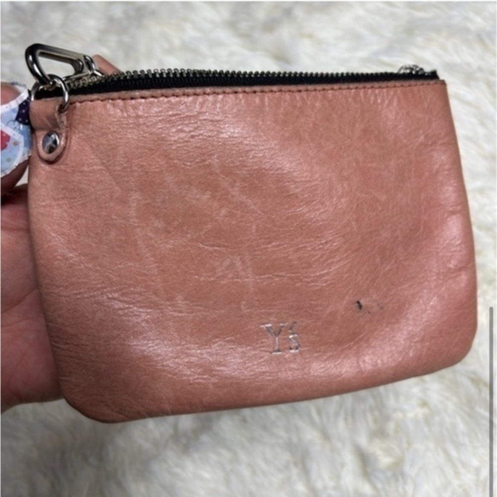 Y's by Yohji Yamamoto‎ leather wristlet wallet